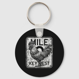 Key West Florida Chicken Retro Mile 0 Rooster Dist Ring