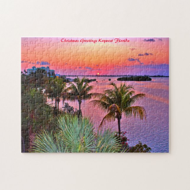 Key West Florida.Christmas Greetings Jigsaw Puzzle (Horizontal)