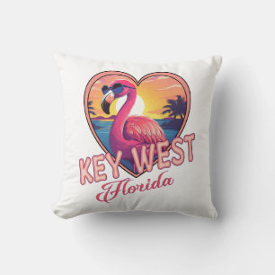 Key West Florida Flamingo Cushion