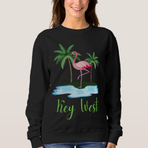 Key West Florida Flamingo Tropical Beach Vacation  Sweatshirt