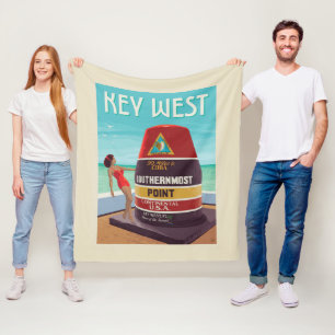 Key West   Florida Fleece Blanket