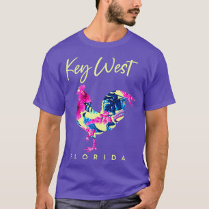 Key West Florida Flower Hibiscus Chicken Lover Sou T-Shirt