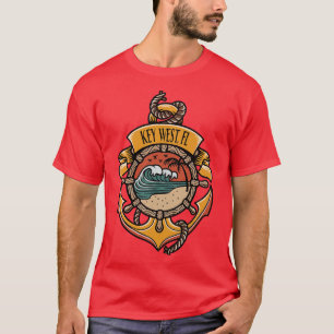 Key West Florida Keys Boating Fishing Sailing Beac T-Shirt