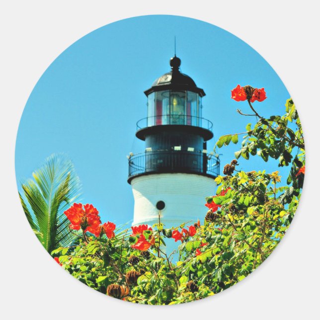 Key West, Florida Lighthouse Classic Round Sticker (Front)