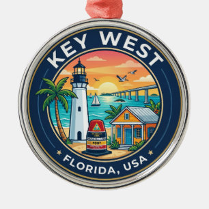 Key West Florida Metal Ornament
