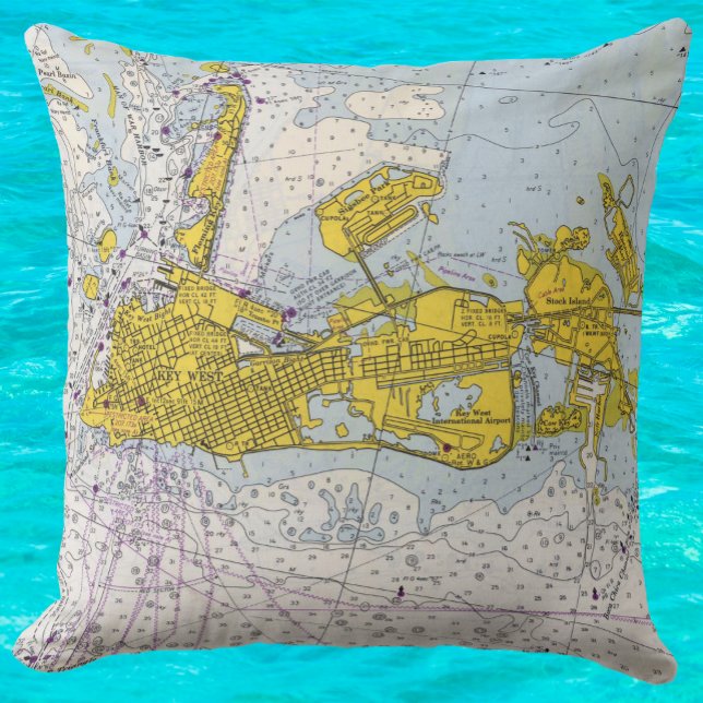 Key West Florida nautical chart map Cushion (Creator Uploaded)