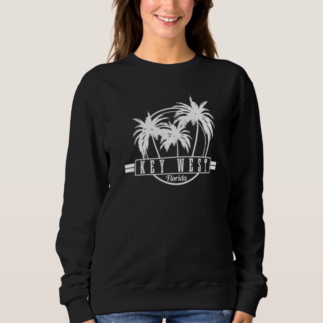 Key West Florida Palm Tree Vintage Sweatshirt (Front)
