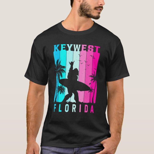 Key West Florida Retro Beach Sunset Summer Vibes A T-Shirt (Front)
