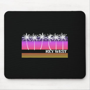 Key West Florida Retro Style Vintage Beach Sunset Mouse Pad