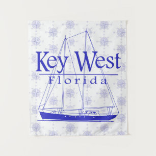 Key West Florida Sailing Tapestry