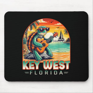 Key West Florida Shirt Turtle Tropical Beach Vacat Mouse Pad