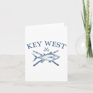 Key West Florida Souvenirs Fishing Vintage Card