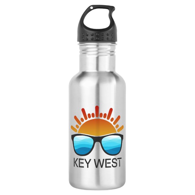 Key West Florida Sunglasses 532 Ml Water Bottle (Front)