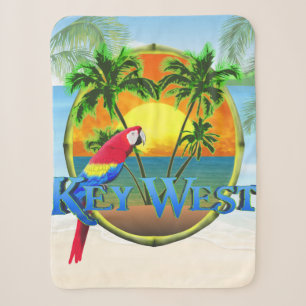 Key West Florida Sunset Sherpa Blanket