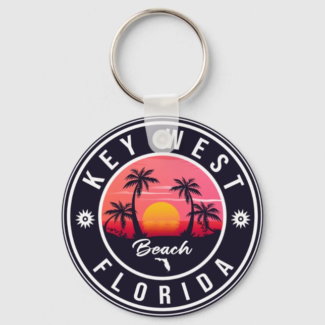 key west Florida Sunset Vacation Souvenirs Ring (Front)