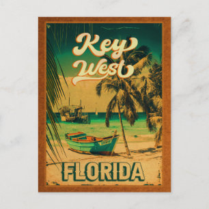 key west Florida Sunset Vacation Souvenirs Vintage Postcard