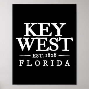 Key West Florida Throwck Letter Boys Girls Mens So Poster