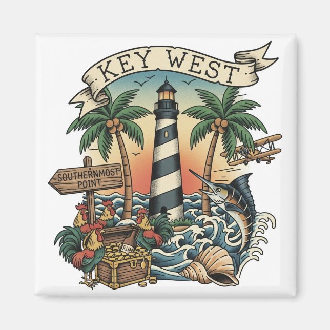 Key West Florida Travel Magnet (Front)