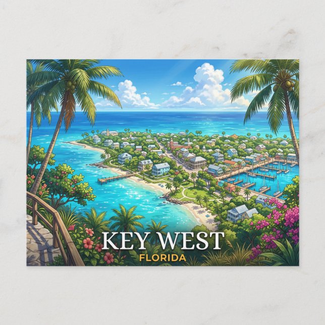 Key West Florida Travel Postcard (Front)