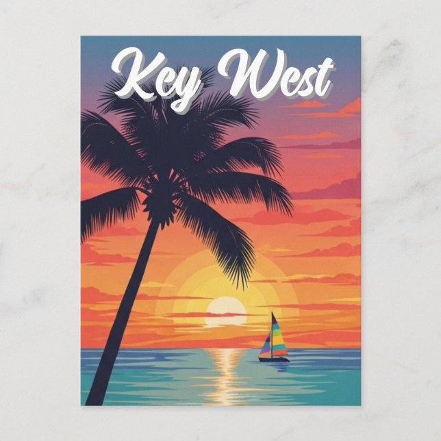 Key West Florida Travel Postcard (Front)