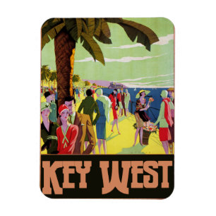 Key West Florida Travel Vintage Artwork Magnet