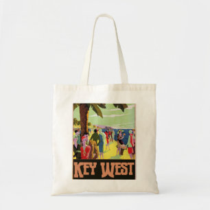 Key West Florida Travel Vintage Tote Bag