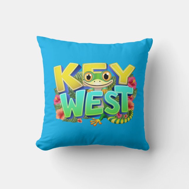 Key West Gecko Florida Cushion (Front)