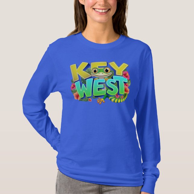 Key West Gecko Florida T-Shirt (Front)