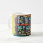 Key West Greeting Mug<br><div class="desc">Stunning retro postcard greeting from Key West,  Florida repurposed!</div>