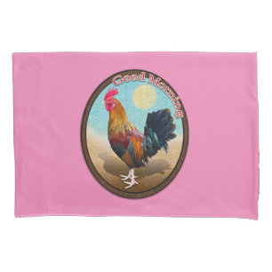 Key West - Gypsy Rooster Good Morning Vintage Oval Pillowcase