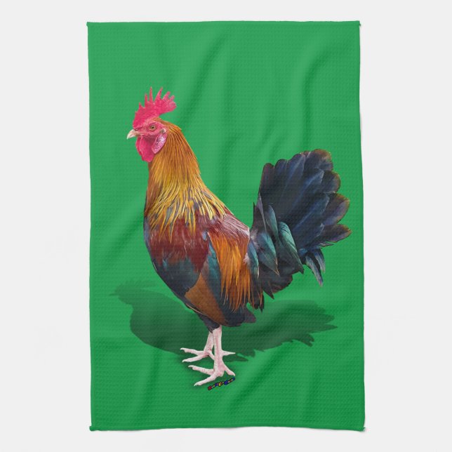 Key West - Gypsy Rooster Tea Towel (Vertical)