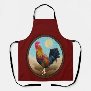 Key West - Gypsy Rooster Vintage Oval Apron