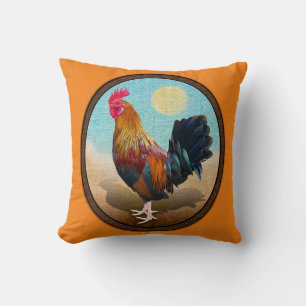 Key West - Gypsy Rooster Vintage Oval Cushion