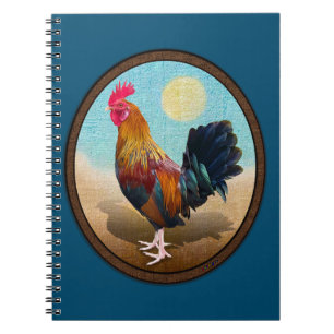 Key West - Gypsy Rooster Vintage Oval Notebook