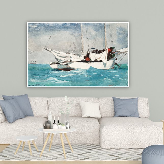 Key West, Hauling Anchor, Winslow Homer Marine Art Poster (Creator Uploaded)