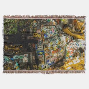 Key West is Art, Old Pickup Truck Throw Blanket