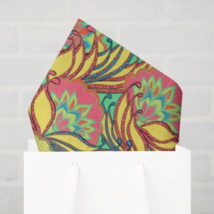 Key West Island Tropical Floral Pattern Tissue Paper