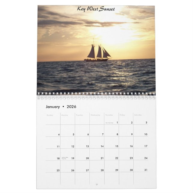 Key West & Key Largo Calendar (Jan 2026)