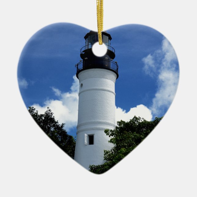 Key West Lighthouse Ceramic Ornament (Front)