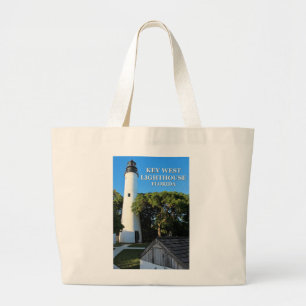 Key West Lighthouse, Florida Large Tote Bag