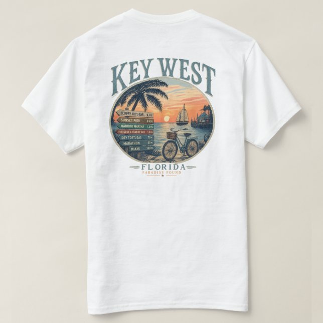 Key West Paradise Found T-Shirt (Design Back)