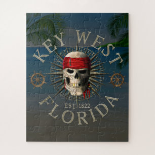 Key West Pirate Skull Jigsaw Puzzle