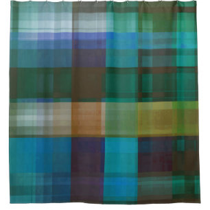 Key West Plaid Bath Shower Curtain