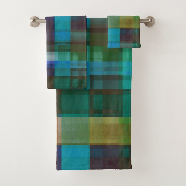 Key West Plaid Bath Towel Set (Insitu)