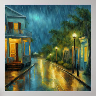 Key West Rain - 2 -  Poster