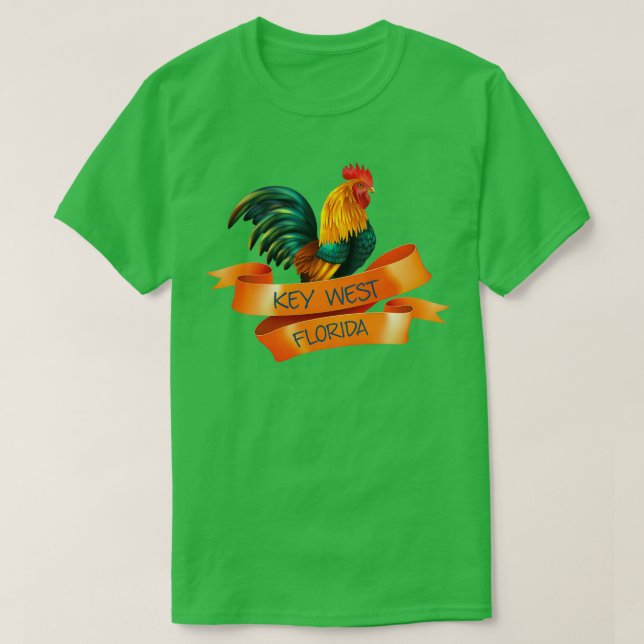 Key West Rooster T-Shirt (Design Front)