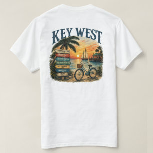 Key West Sailboat Bicycle Directions T-Shirt