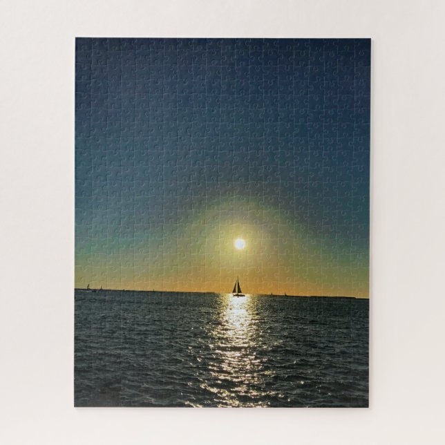 Key West Sailboat Sunset Jigsaw Puzzle (Vertical)