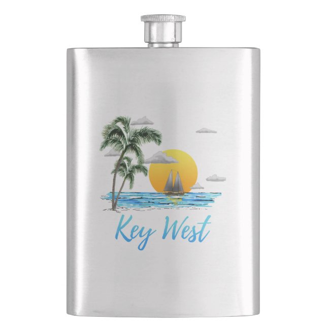 Key West Sailing Hip Flask (Front)