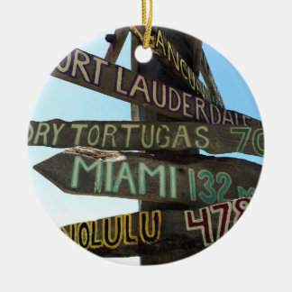Key West Signs Ceramic Tree Decoration